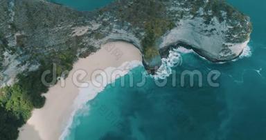巴厘岛努沙半岛科林金海滩鸟瞰图